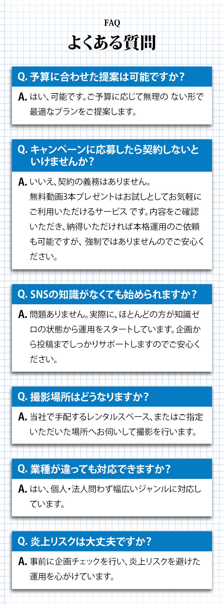 TikTok運用代行に関するよくある質問と回答をまとめたQ&Aセクション